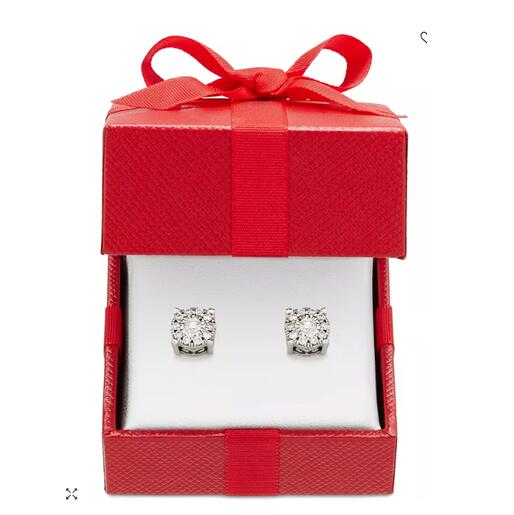 Macy’s Diamond 1/3克拉 钻石耳钉 三色选