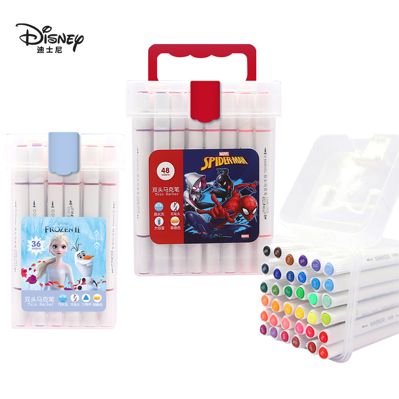 迪士尼文具！双头水性水彩笔12色
