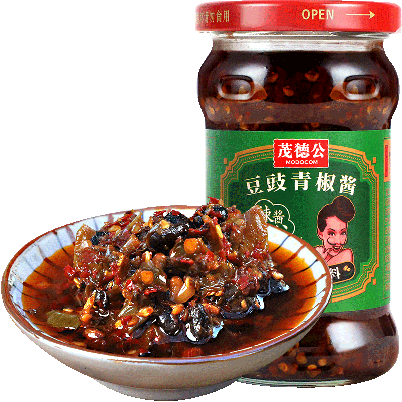 【JD旗舰店】茂德公豆豉青椒酱225g辣椒酱