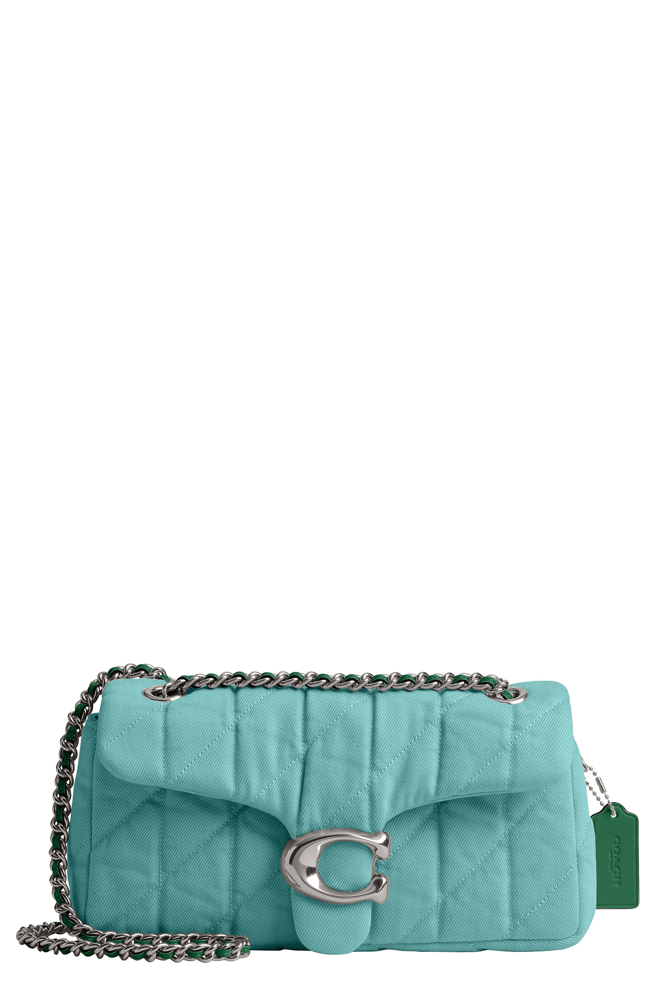 COACH Tabby Quilted Denim Convertible Shoulder Bag