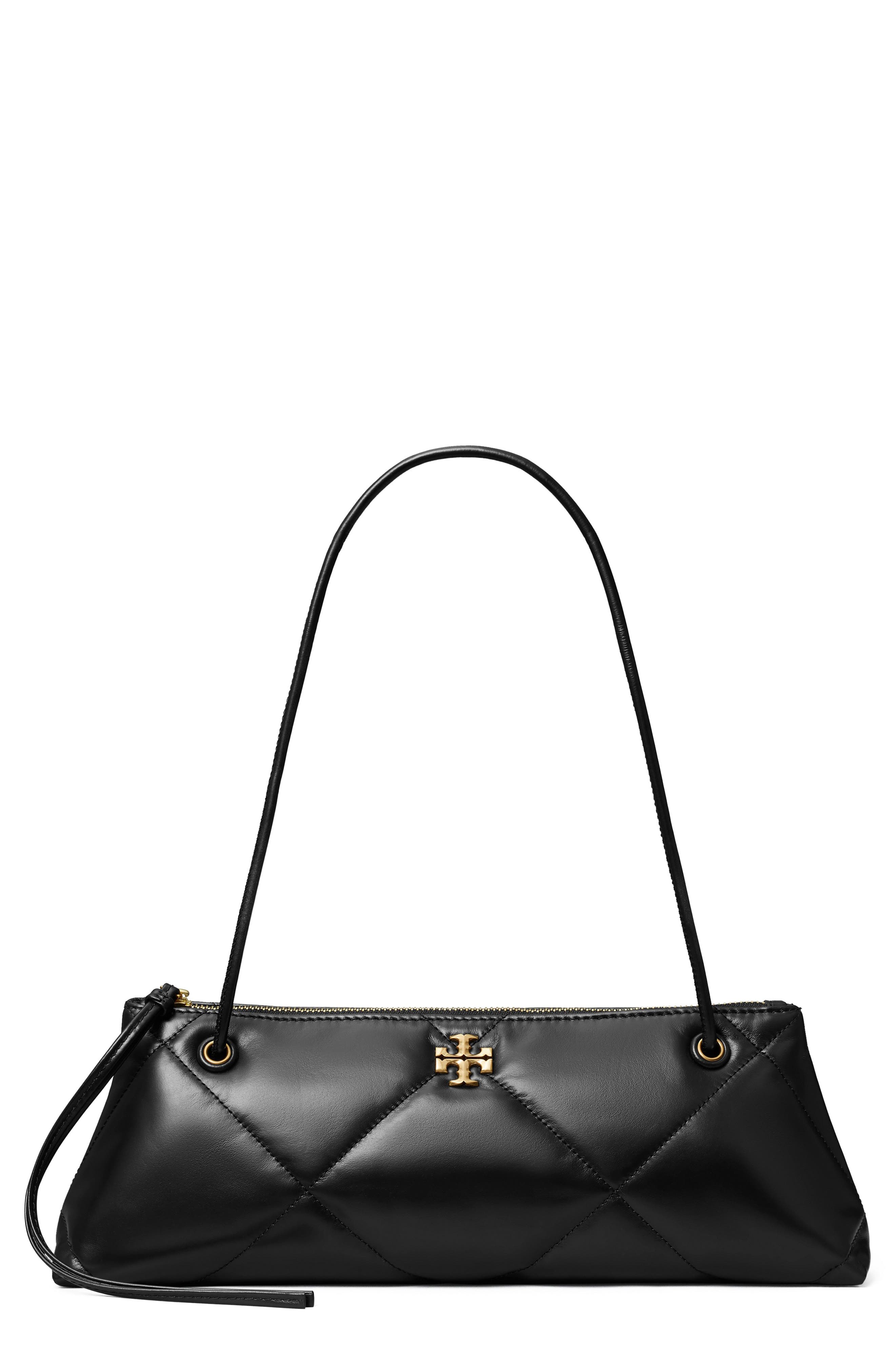 Tory Burch Kira Diamond Quilted East/West Leather Shoulder Bag