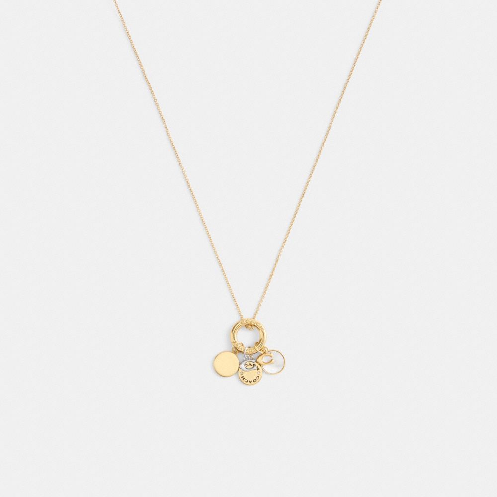 coach coin pendant necklace CBW27-GLD