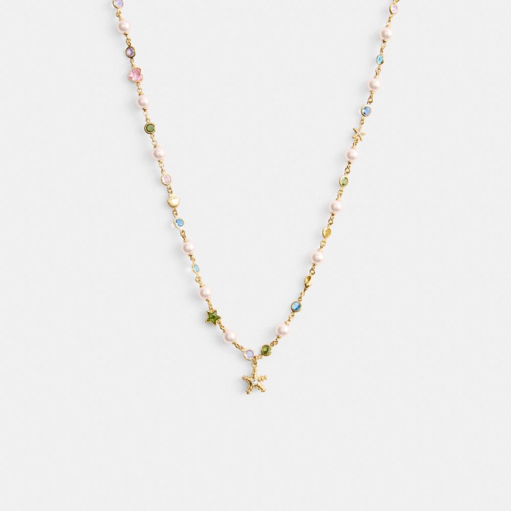 coach starfish pearls and beads necklace CBW06-YAP