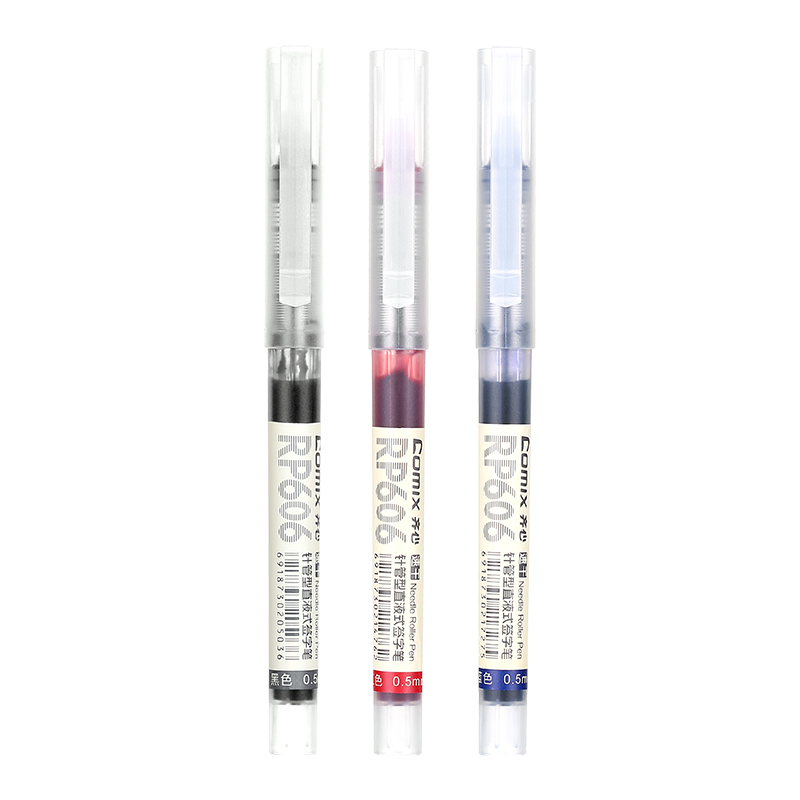 【齐心】速干直液式大容量中性笔10只装