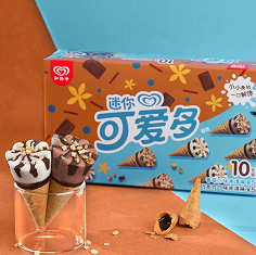 91元包邮！和路雪 迷你可爱多甜筒 20g*70支组合