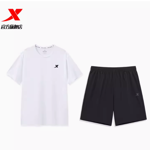 55元包邮！特步速干运动2件套