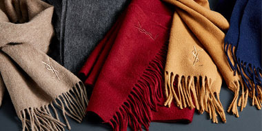 Yves Saint Laurent 伊夫圣罗兰 纯羊毛围巾 多色