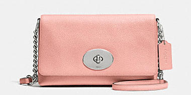 coach蔻驰 polished pebble leather crosstown 女士真皮斜挎包