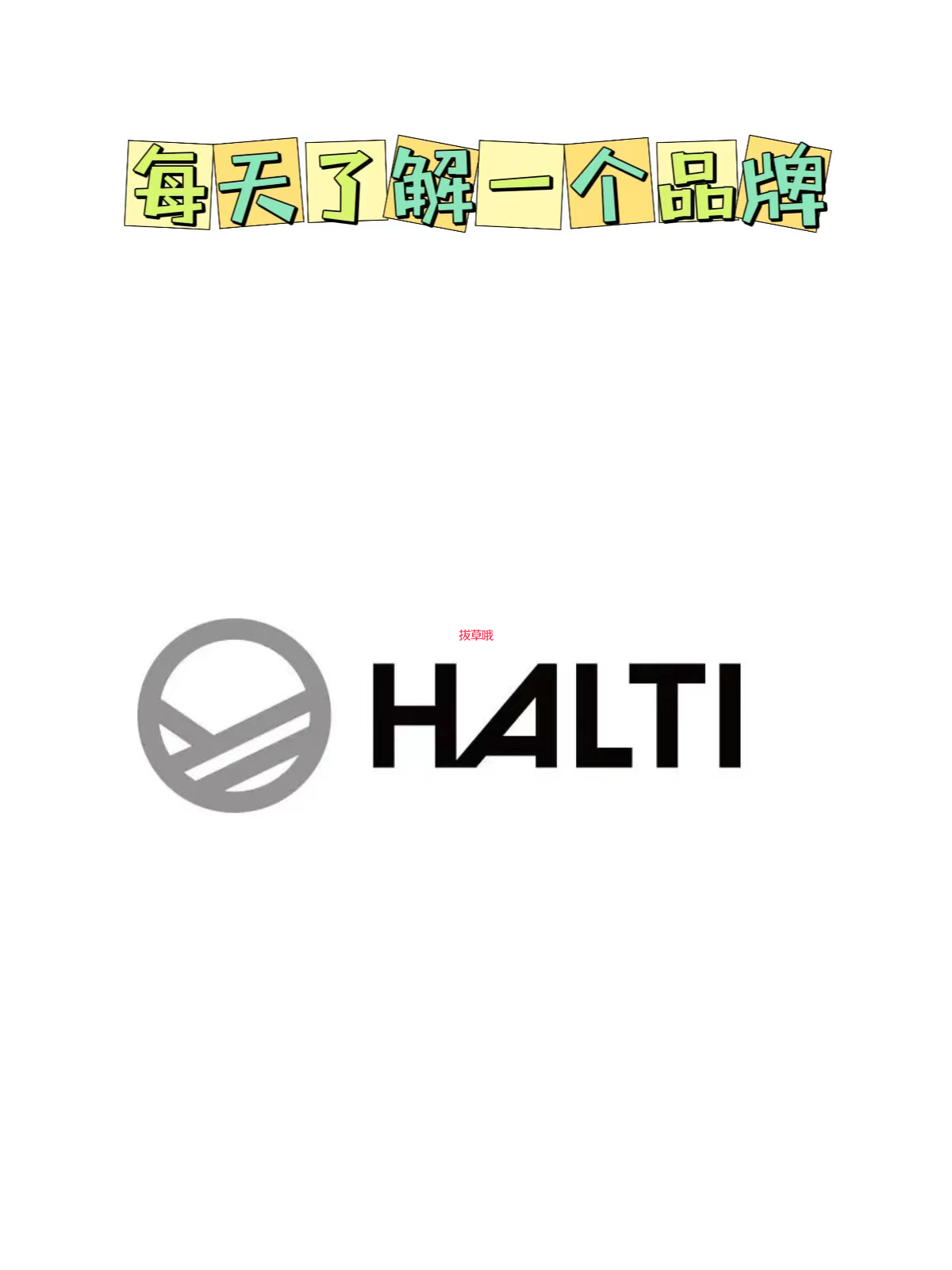 每天了解一个品牌—HALTI